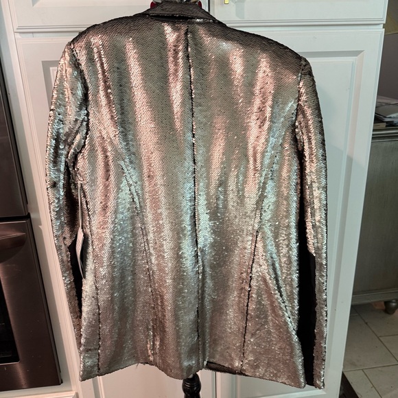 Mural Pewter Blazer with Metallic Finish - Picture 6 of 7